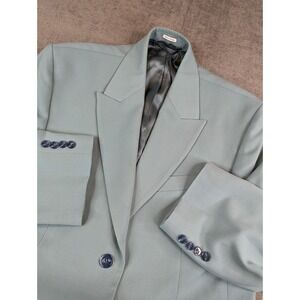 Acne Studios Blazer Womens 42 Powder Blue Single Breasted Wool Blend Regular Fit
